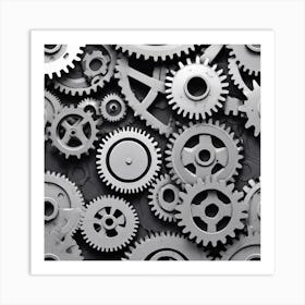 Gears Background 26 Art Print