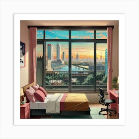 Bedroom With A View Art Print