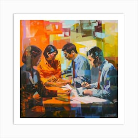 'People At Work' Art Print