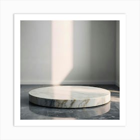 Round Marble Coffee Table 6 Art Print