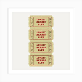 Lonely Hearts Square Art Print