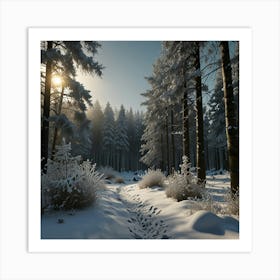 Snowy Forest Art Print