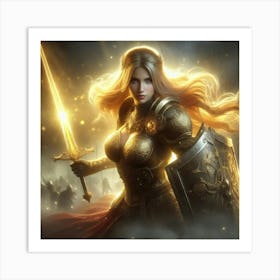 Warrior In Armor Art Print