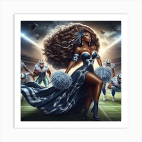 Cowboy Cheerleader3 Art Print