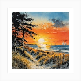 Sunset magic Art Print