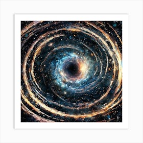 Black Hole In Space Art Print