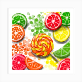 Colorful Candies Art Print