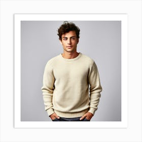 Mock Up Jumper Blank Plain Sweater Pullover Knit Cotton Wool Fleece Soft Comfy Cozy M (21) Art Print