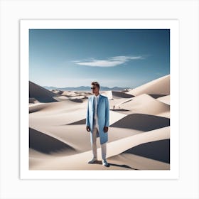 Man Standing In The Desert 11 Art Print