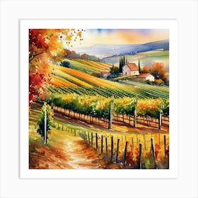 Vineyards In Tuscany 14 Art Print