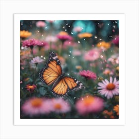 Butterfly In The Garden Art Print