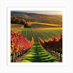 Autumn Vineyards 16 Art Print