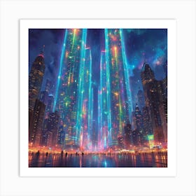 Futuristic City 3 Art Print