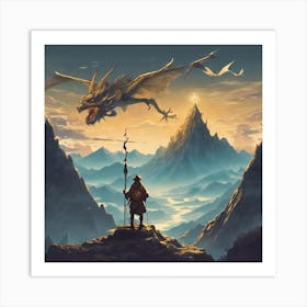 Dragon In The Sky Art Print