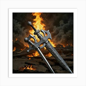 Sword And Swords Art Print