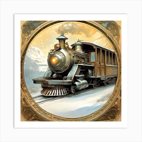 Train On The Tracks Art Print