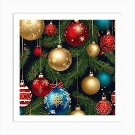 Christmas Ornaments 95 Art Print