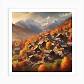 Autumn Village 21 Art Print