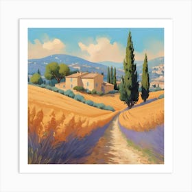 Lavender Fields In Tuscany Ar2 Art Print