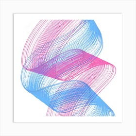 Abstract Pink And Blue Swirls Art Print