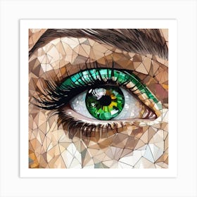 Polygonal Eye Art Print