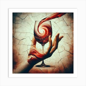 A glass of red wine 1 Art Print