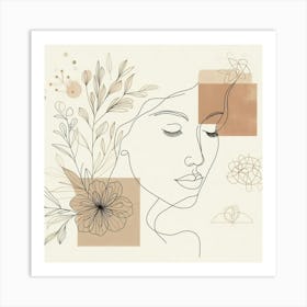 A woman's face 8 Art Print