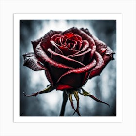 Blood Rose Art Print