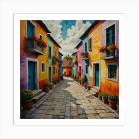 Colorful Houses Art Print