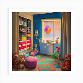 Luna I Want A Painting Of A Childs Room That Belongs To A Litt 0 Art Print