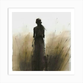 Woman In The Grass Art Print