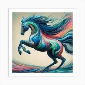 Colorful Horse 16 Art Print