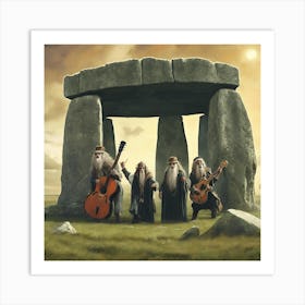 Spinal Tap Tribute: Druid Rockabilly Cats Art Print