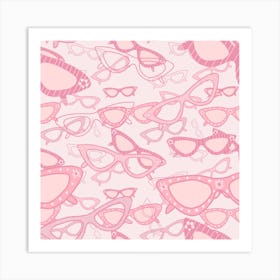 Pink Vacation Sunglasses Art Print