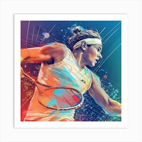 Rafael Nadal Tennis Art Print