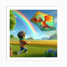 Rainbow Kite 3 Art Print