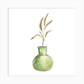 Green Vase Art Print