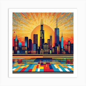 Skyline Reimagined 1 Art Print