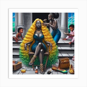 'The Hairdresser' 1 Art Print