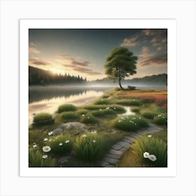 Landscape Painting 52 Art Print