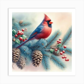 Cardinal Bird 1 Art Print