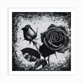 Black Roses Art Print