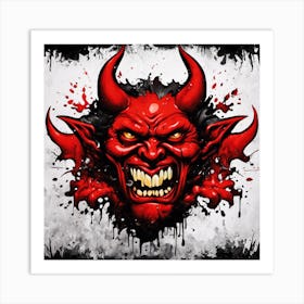 Devil Head 4 Art Print