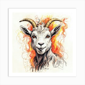 Goat Head 8 Art Print