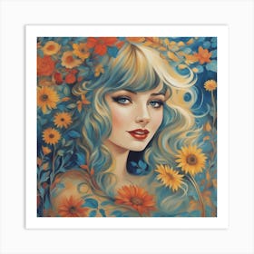 Flower Girl Art Print