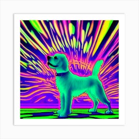 Psychedelic Dog 1 Art Print