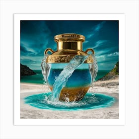 Vase On The Beach Art Print