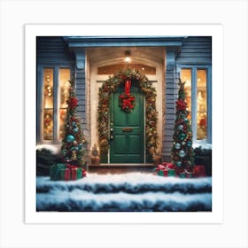 Christmas Door 133 Art Print