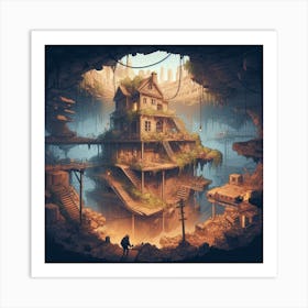 House In The Cave Art Print