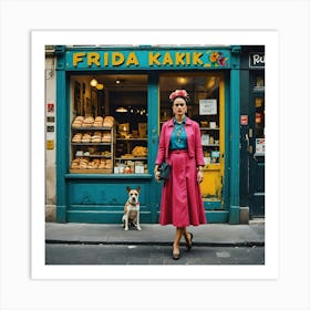 Frida Khalo at Bakery Colorful Details Art Print